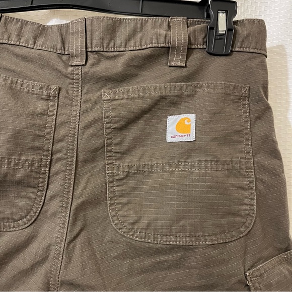 Carhartt Ripstop Cargo Shorts Men’s Durable Outdoor Work Pockets Brown 32 - Picture 10 of 12